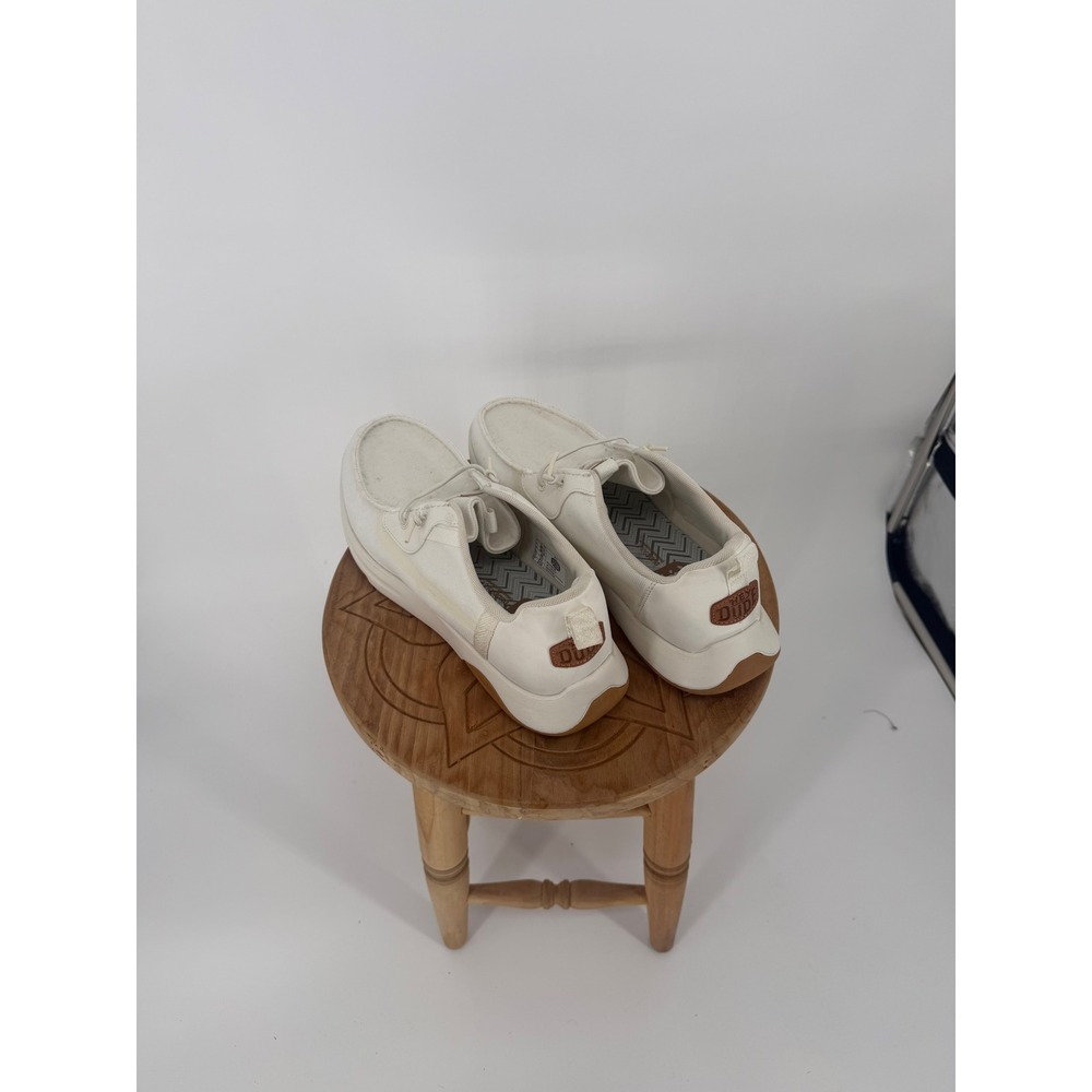 Hey Dude Wally Drift Mesh Mens 13 White Excellent Slip On Loafer 43165-100